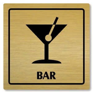 Bar, 118x118mm, zlatá, Arizona